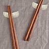Porcelain Chopsticks Rest Dinner Spoon Stand Knife Fork Holder DJEW-WH0043-74-3