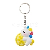 2Pcs 2 Styles Cartoon Unicorn PVC Plastic Keychain KEYC-JKC00675-4