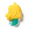 Mermaid Shape PVC Pendants KY-E012-06C-2