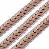 Spray Painted Non-magnetic Synthetic Hematite Beads Strands G-T116-25-10-1
