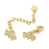 Rack Plating Brass Micro Pave Cubic Zirconia Chain Extender LS-KK-A234-017G-2