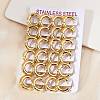 202 Stainless Steel Polishing Hoop Earrings EJEW-M106-02G-01-2