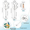 DIY Alloy & Aluminum Alloy Bar Beadable Keychain Making Kits DIY-TA0012-43P-3