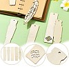 50Pcs 5 Styles Wood Blank Boards for Bookmark Making WOOD-CJ0002-25-3