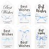 120Pcs 6 Styles Thanksgiving Day Word Best Wishes Bowknot Printed Paper Thank You Gift Tags AJEW-SP0003-63B-1