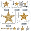 42Pcs 10 Style Star Glitter Hotfix Rhinestone FIND-PH0017-02-2