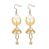Celestial Brass & 304 Stainless Steel Dangle Drop Earrings for Women EJEW-JE07346-01-3