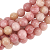 GOMAKERER 2 Strands Natural Rhodonite Beads Strands G-GO0001-11A-1