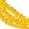 Transparent Electroplate Glass Beads Strands EGLA-A039-T4mm-B22-3