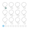 DIY Blank Dome Alloy Charm Bracelet with Imitation Pearl Chains Making Kit BJEW-UN00002-1