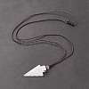 Natural Quartz Crystal Arrow Pendant Necklace NJEW-C031-02D-3