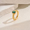 Brass Cubic Zirconia Rings for Women IO1131-1-1