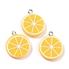 Opaque Resin Pendants RESI-S013-02H-1