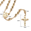Men's Rosary Bead Necklace with Crucifix Cross NJEW-I011-6mm-08-5