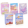 5Pcs 5 Styles Printed Paper Gift Tote Bags ABAG-TA0001-53-2