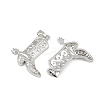 Brass Micro Pave Cubic Zirconia Pendants KK-F908-18P-2