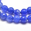 Dyed Natural Agate Faceted Round Beads Strands X-G-E267-11-2