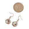 Natural Paua Shell Dangle Earrings EJEW-JE06274-4