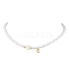 Brass Micro Pave Grade AAA Cubic Zirconia Letter Pendant Necklaces NJEW-JN04771-03-1