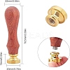 Brass Wax Seal Stamp AJEW-WH0337-004-2