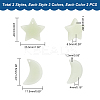 12Pcs 6 Styles Synthetic Luminous Stone Pendants G-GA0001-64B-2