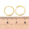 925 Sterling Silver Micro Pave Clear Cubic Zirconia Hoop Earrings EJEW-K317-04G-5