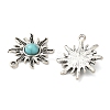 Tibetan Style Alloy Pave Imitation Turquoise Pendants LS-FIND-NH0001-01AS-2