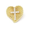 Brass Micro Pave Cubic Zirconia Pendants KK-S510-35G-01-1