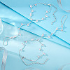 2Pcs Alloy Curb Chains Anklets AJEW-GA0007-85S-5