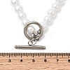 8MM White Round Plastic Pearl Beaded Necklaces for Women NJEW-L469-01P-5