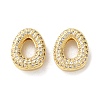Rack Plating Brass Micro Pave Cubic Zirconia Slide Charms KK-C084-34G-O-1