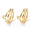 Ion Plating(IP) 304 Stainless Steel Cross Hoop Earrings for Women EJEW-G293-02G-1