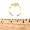 Brass Micro Pave Cubic Zirconia Cuff Rings RJEW-P149-01B-G-5