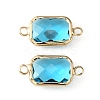Glass Connector Charms GLAA-WH0036-16B-2