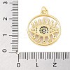 Evil Eye Rack Plating Brass Micro Pave Cubic Zirconia Pendants KK-Z071-69G-01-3