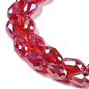 Transparent Electroplate Glass Beads Strands EGLA-N013-T8mm-B12-3