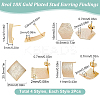16Pcs 4 Style Brass Stud Earring Findings KK-BBC0003-30-2