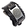 Imitation Leather Braided Bracelets PW-WG41850-01-1