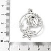 Brass Micro Pave Cubic Zirconia Pendants KK-P330-07D-P-3