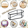Coffin Brass Glass Decoration Box AJEW-WH0816-068-5