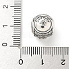 Brass Clear Cubic Zirconia European Beads FIND-M049-01AS-01-3