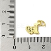 Real 18K Gold Plated Brass Pave Cubic Zirconia Pendants KK-M283-08D-02-3