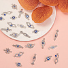 50Pcs 10 Style Alloy Links PALLOY-CJ0001-167-6