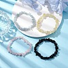12 Constellation Natural Mixed Gemstone Chip Beaded Stretch Bracelets Sets for Women Men BJEW-JB10264-01-5
