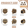 2Pcs 2 Styles Outdoor EDC Tool Brass Parachute Rope European Beads KK-NB0003-61-2