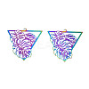 Ion Plating(IP) 201 Stainless Steel Filigree Pendants LS-STAS-S118-106-1