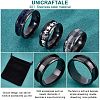 10Pcs Stainless Steel Grooved Finger Ring Settings STAS-UN0039-22D-5