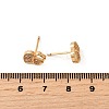 Brass Micro Pave Clear Cubic Zirconia Stud Earrings for Women EJEW-G428-25G-07-3