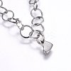 Tarnish Resistant 304 Stainless Steel Charm Bracelets STAS-O099-06P-2