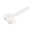 Heart Shape Silicone Cable Zip Ties AJEW-C034-02G-2